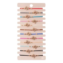 12 шт./Набор Регулируемая индивидуальность, простой и цветной, необычный металлический, разноцветный Комбинированный браслет