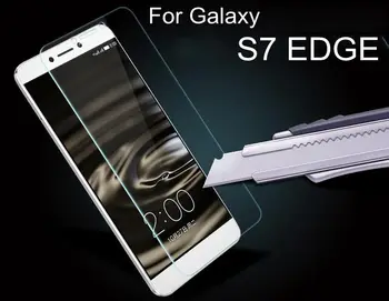 

2.5D 9H Transparent Premium Tempered Glass For Samsung Galaxy S7 Edge Screen Protector Protective Film 100pcs/lot DHL Ship