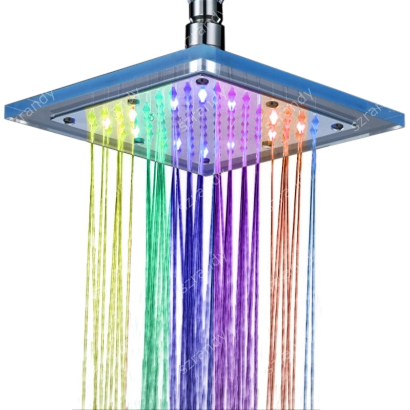 

LD8030-B5 water glow 12 LED Rainfall Top Shower with multicolor fast flashing type