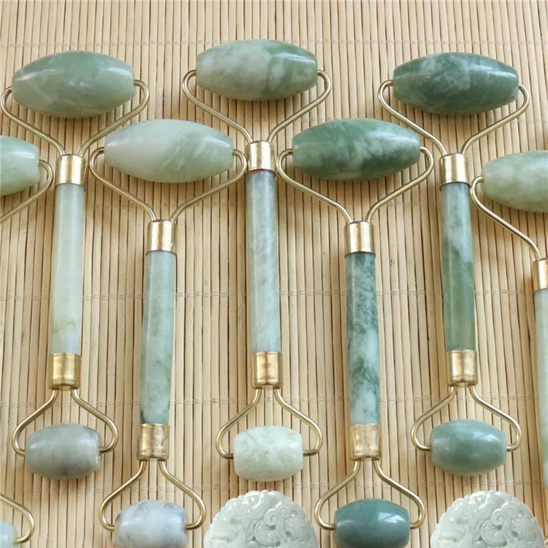 

Natural Jape Facial Beauty Massage Tool Jade Roller Face Thin Massager Jade Roller Brush 420492