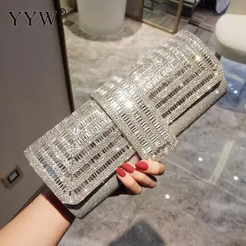 

Shining Evening Clutch Bag Women Bags Wedding Shiny Handbags Bridal Striped Sequined Clutches Bag Elegant Chain Shoulder Bag