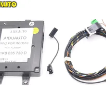 9W2 Bluetooth-compatible Module+Harness With Microphone 1K8 035 730 D For VW Golf MK6 Jetta MK5 Fit RCD510