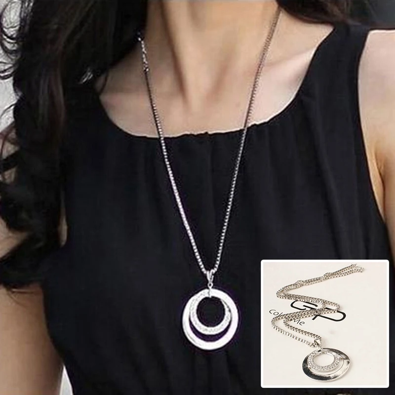 Buy Long Necklace Fashion Double Layered Sweater