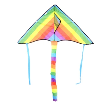 

1M Kite Surf Without Control Bar Single-Line Kites Outdoor Rainbow Kite Long Tail Nylon Toy