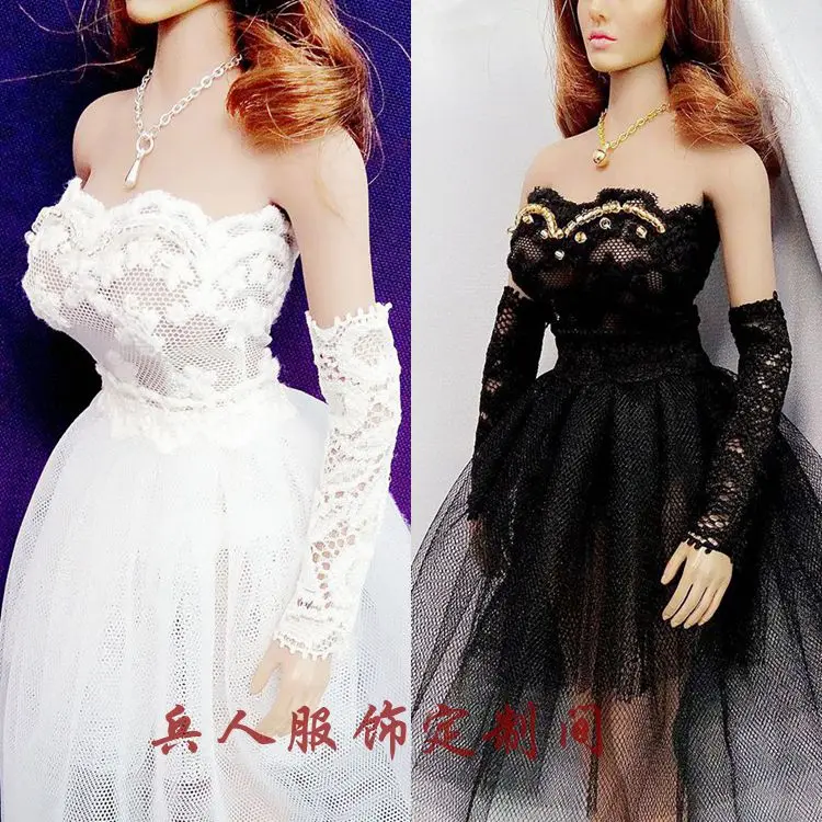 Estartek Et58 1 6 Sexy Lovely Black White Wedding Dress For