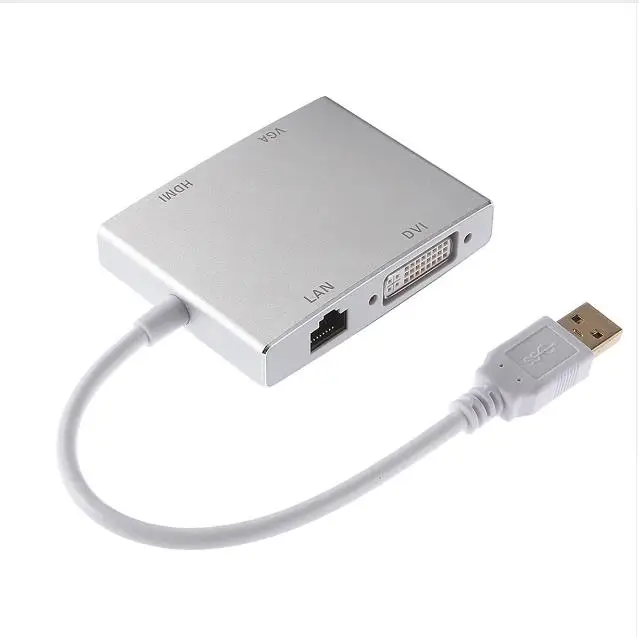 2 шт./1 шт. внешняя видеокарта USB 3 0-DVI VGA HDMI HDTV и сетевой адаптер LAN Ethernet RJ45 |