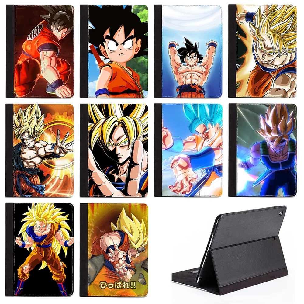 

Cartoon Anime Dragon Ball Super Saiyan Sun Goku Sprite Bomb Protective PU Leather Case Tablet Cover For Apple iPad Mini 1 2 3