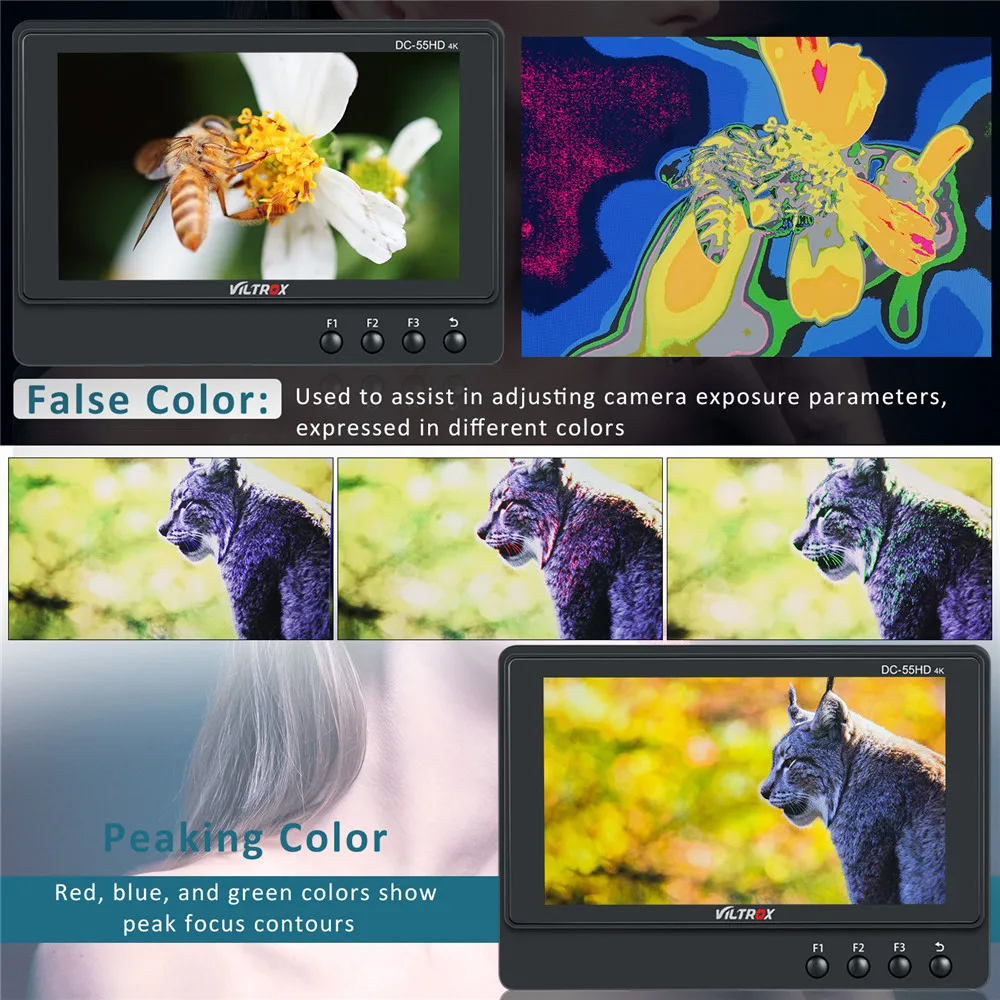 Viltrox DC-55HD 5,5 ''4 K 1920x1080 ips HD ЖК-камера видеомонитор Дисплей HDMI AV для Canon Nikon SONY DSLRI 4 k поле монитора