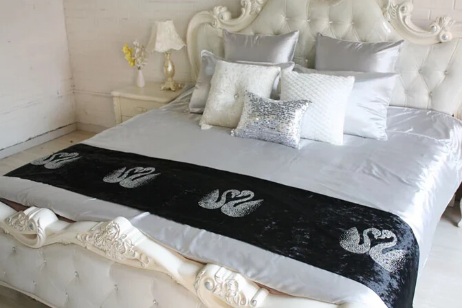 RN327 роскошный горячий зал бурение горячий Лебедь модный простой стол флаг отель кровать полотенце бегун орнамент