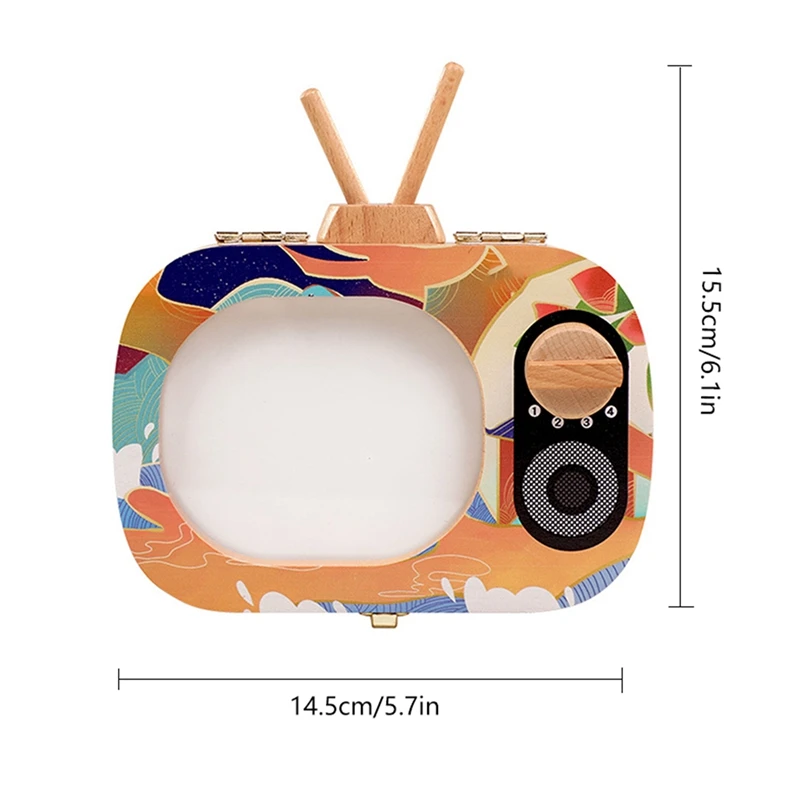 Детский молочный зуб Коробка деревянный Телевизор в форме зуба коробка для хранения зуб Keepsake хранения Keepsakes Anno сувениры подарок cajita di