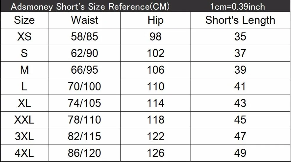 XS-4XL