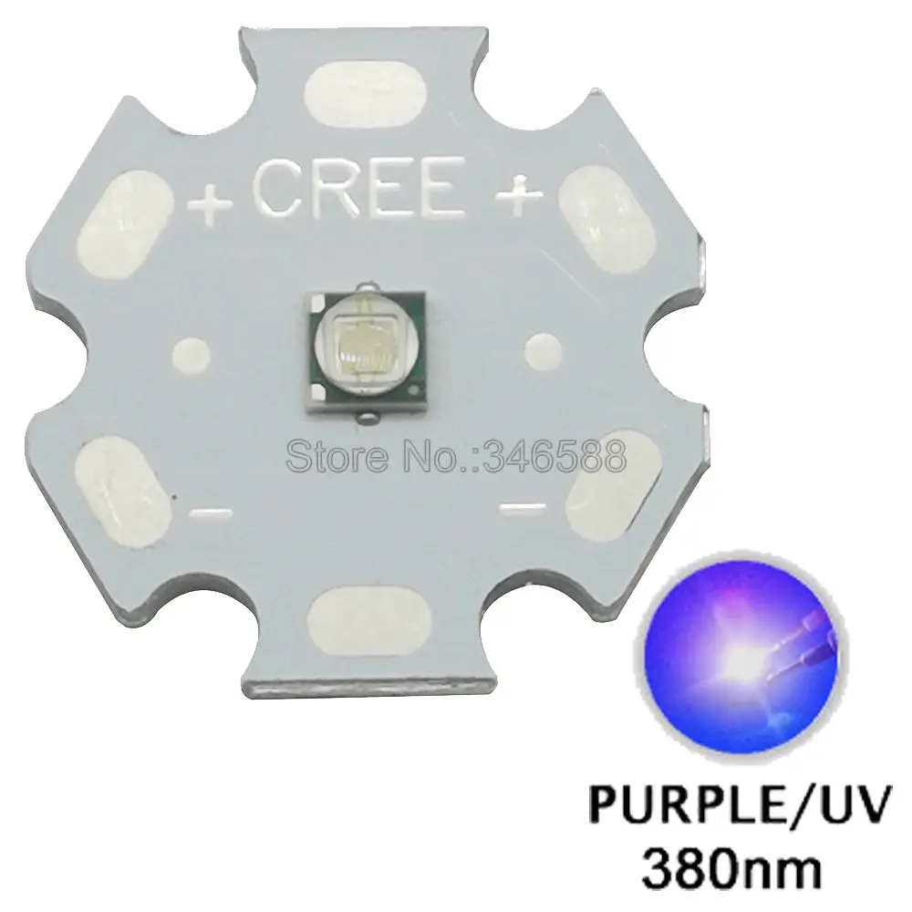 5 шт. Epi led s 3535 3 Вт нм Ультрафиолетовый высокомощный светодиодный излучатель диода