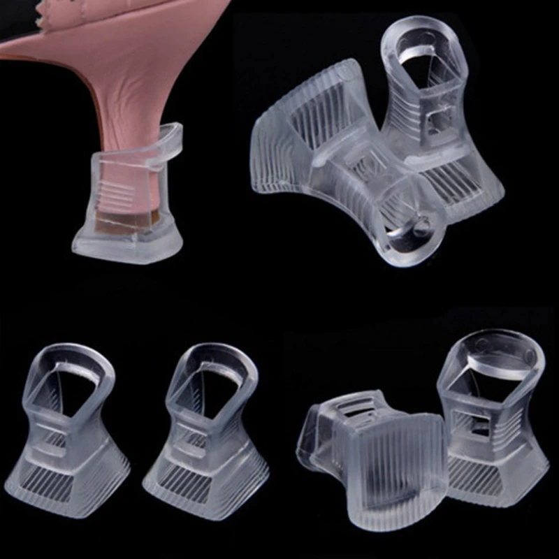 

EYKOSI New 1 Pair Transparent High Heel Stopper Protector Stiletto Shoes Cover Anti-Slip High Heel Covers