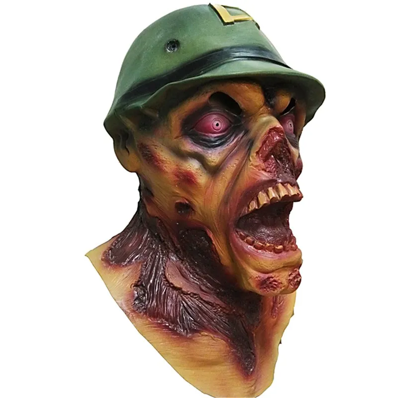 

Bloody Soldier Kito The Walking Dead Mask Melting Face Adult Latex Costume Scary Halloween Easter Cosplay Party Props L2398