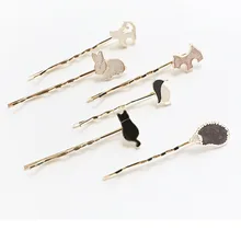 1 шт. заколки для девочек новые аксессуары для волос милые животные заколки для волос взрослые заколка для волос металлический головной убор Приморский зажим G0430