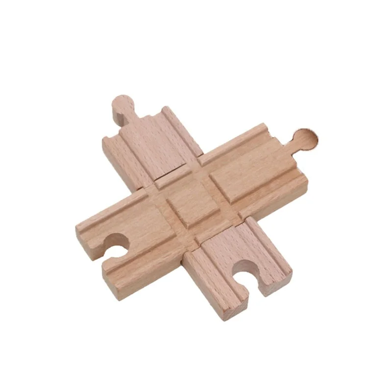 

Friends 4.2inch 2pcs/set Wooden Train Track Accessories Cross Tracks Educational Blocks Toys Railway Accessories bloques
