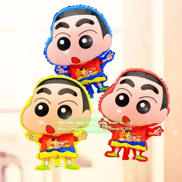 Wholesale 50pcs Bag Crayon Shin Chan Shaped Mylar Balloons Classical