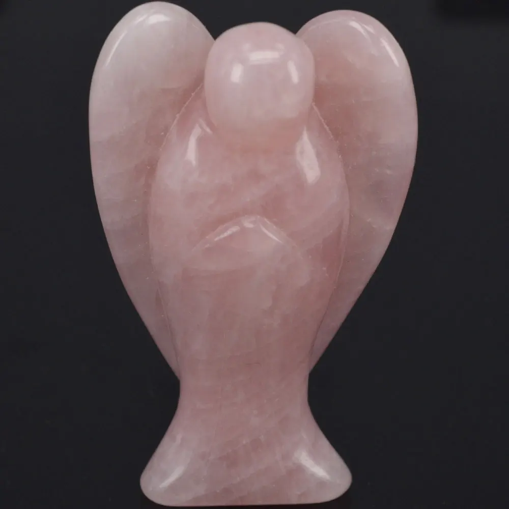 3inch Natural Rose Quartz Gemstone Carving Angel Lucky Crafts Figurine Chakra Healing Reiki Feng Shui Stone 3inch Natural Rose Quartz Gemstone Carving Angel Lucky Crafts Figurine Chakra Healing Reiki Feng Shui Stone