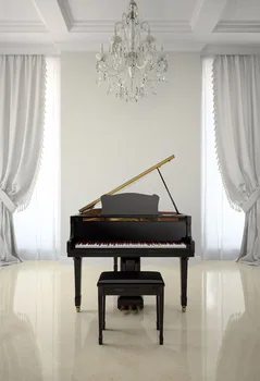 

VinylBDS Photographic Background Indoor Piano Chandelier For Wedding Kate Studio Photography Wedding Background