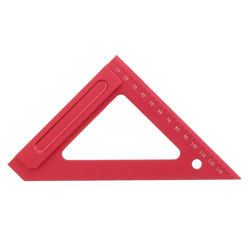 Danu 1 шт. красный 150 мм линейка Мерная линейка анодирование алюминиевые треугольные прямые линейки для деревообработки инструментов