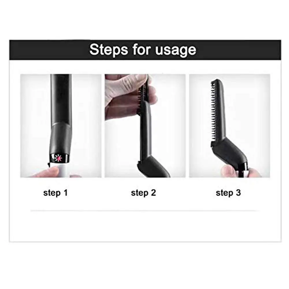Alisador de Cabelo Escova de Barba Novo Elétrico Encaracolado Cabelo Alisamento Ferro Anti-estático Desembaraçar Pentes Multi-funcionais 2022 8 High Quality Beleza e saúde