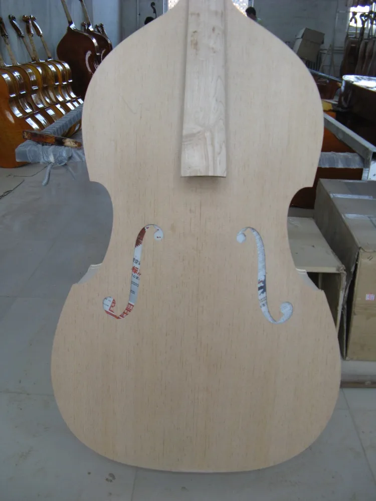 

3/4 4/4 1/2 1/4 1/8-1/16 & 4 string unfinished double bass noblest great Solid wood fine sound 2 #