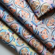 145*90 см прекрасный медведь Даффи шепот периферийный водонепроницаемый ПВХ ткань лоскутное скатерть с печатным квилтингом дома