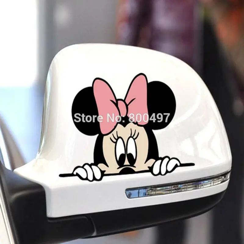

Newest Funny Minnie Climbing Window Stickers Car Decal for Toyota Ford Chevrolet Volkswagen Tesla Honda Hyundai Kia Lada Ford