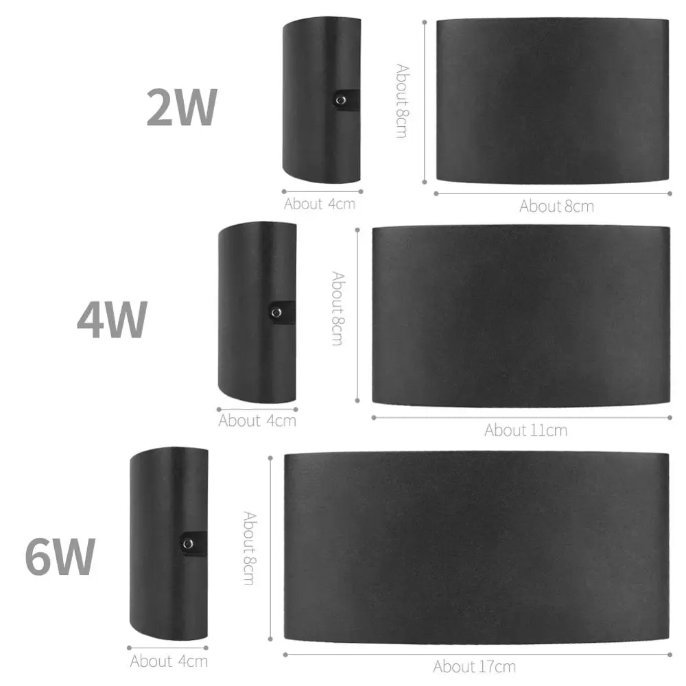  Modern Led Wall Lamp 2W 4W 6W Wall Sconces Indoor Stair Light Fixture Bedside Loft Living Room Up D - 32916320682