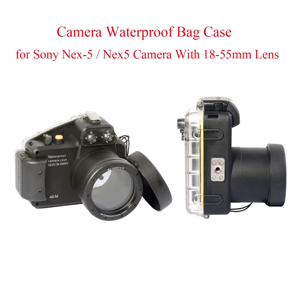 

Meikon 40m/130ft Underwater Camera Diving Housing Case for Sony Nex-5 / Nex5 Camera With 18-55mm Lens,Camera Waterproof Bag Case