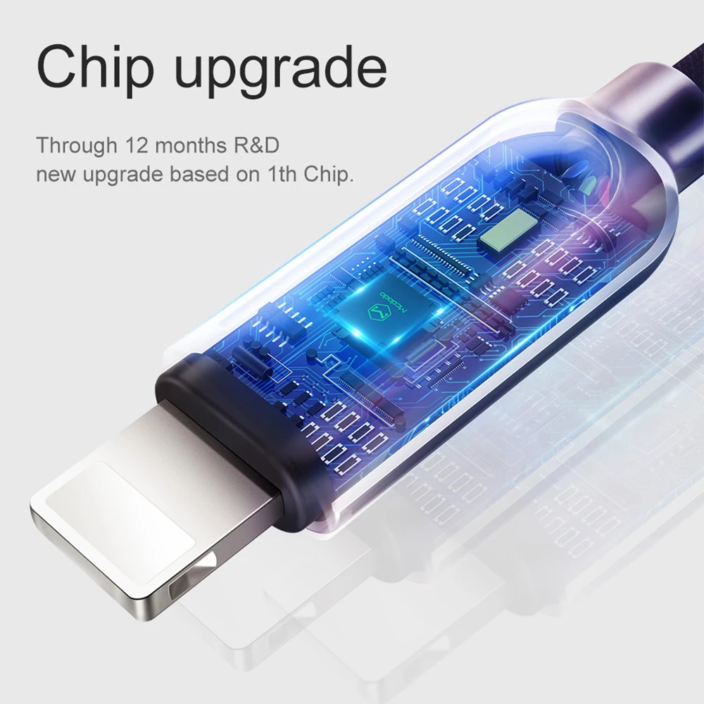 Кабель Mcdodo Lightning/USB для iPhone X Xs Max автоматическое отключение кабель быстрой зарядки