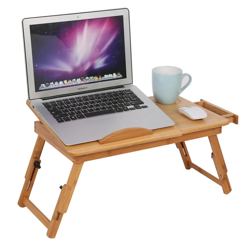 Регулируемый компьютерный стол Портативный Бамбуковый ноутбук складной стол ноутбук стенд ноутбук тумбочка