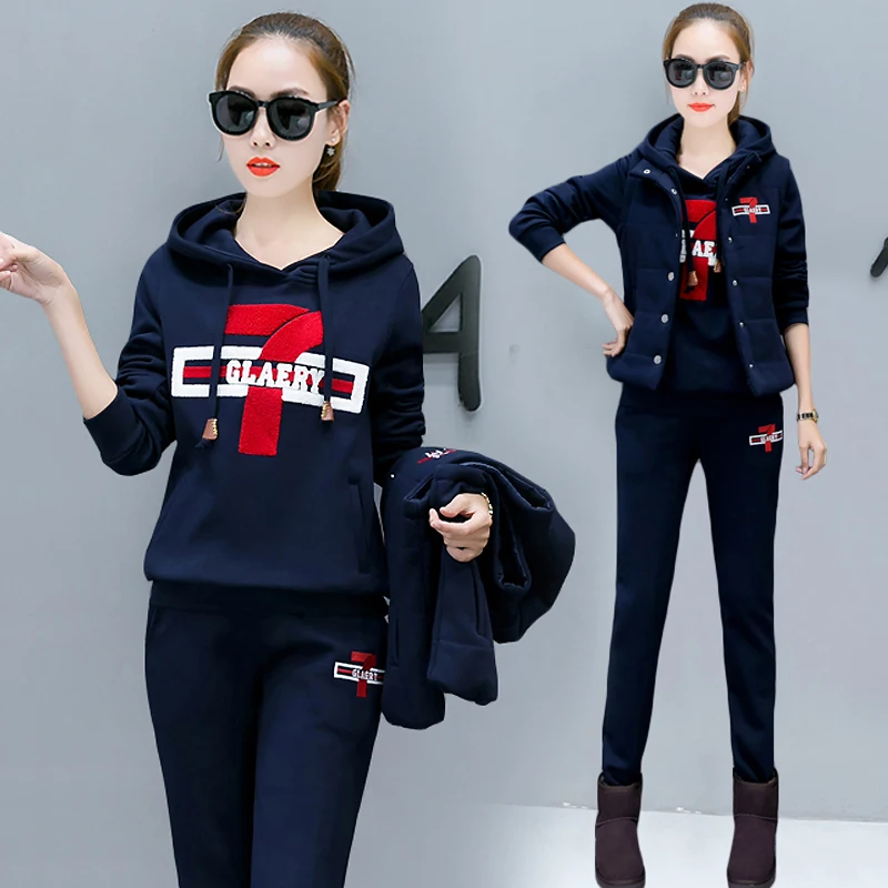 YICIYA Winter 3 piece set tracksuits for women 2 piece pant suits and top plus size warm thicking outfits co-ord set clothing YICIYA Winter 3 piece set tracksuits for women 2 piece pant suits and top plus size warm thicking outfits co-ord set clothing