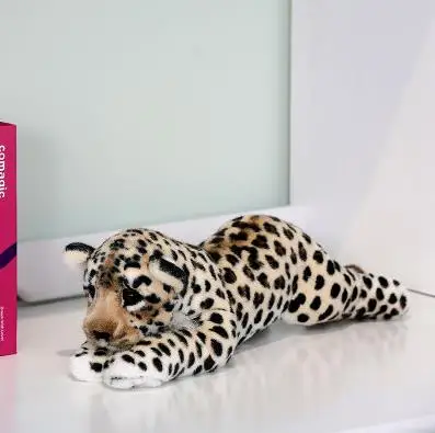 Мягкие животные тигр, плюшевые игрушки подушка животное лев Peluche Kawaii кукла хлопок девочка Brinquedo игрушки для детей - Цвет: Leopard
