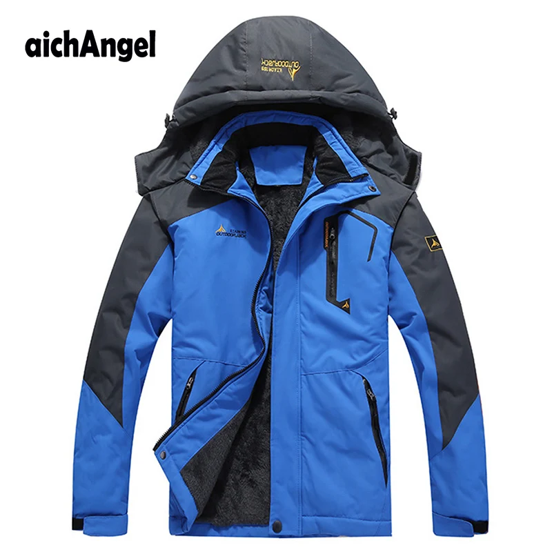 Зимние мужские парки размера плюс L-6XL, 8 цветов, теплая зимняя мужская куртка со съемным капюшоном, водонепроницаемая ветрозащитная куртка