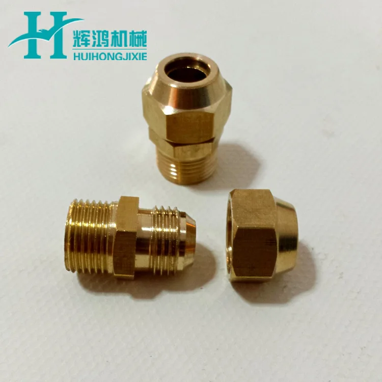 3/8" Brass Flared Male copper pipe fittings belling joint for copper