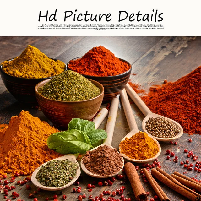 Colorful Spices Grains Kitchen Picture Printed on Canvas 3