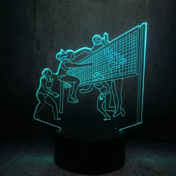 

Volleyball match LED Night light Sport Fans Gift Decoration lamp Bedroom Sleep Light bulb display exhibition lava display bulb