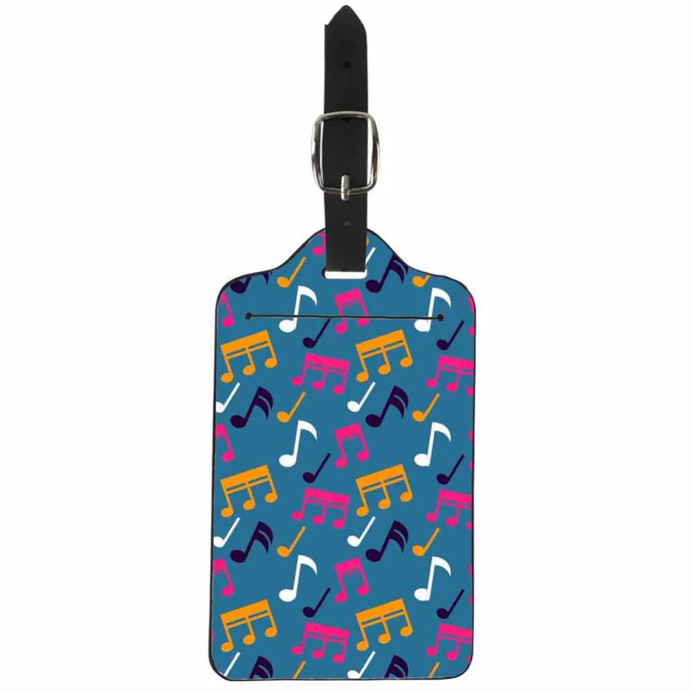 

ThiKin Musical Note PU Leather Luggage Tags Travel Accessories Suitcase Tag Name ID Address New Fashion Style Bag Tags