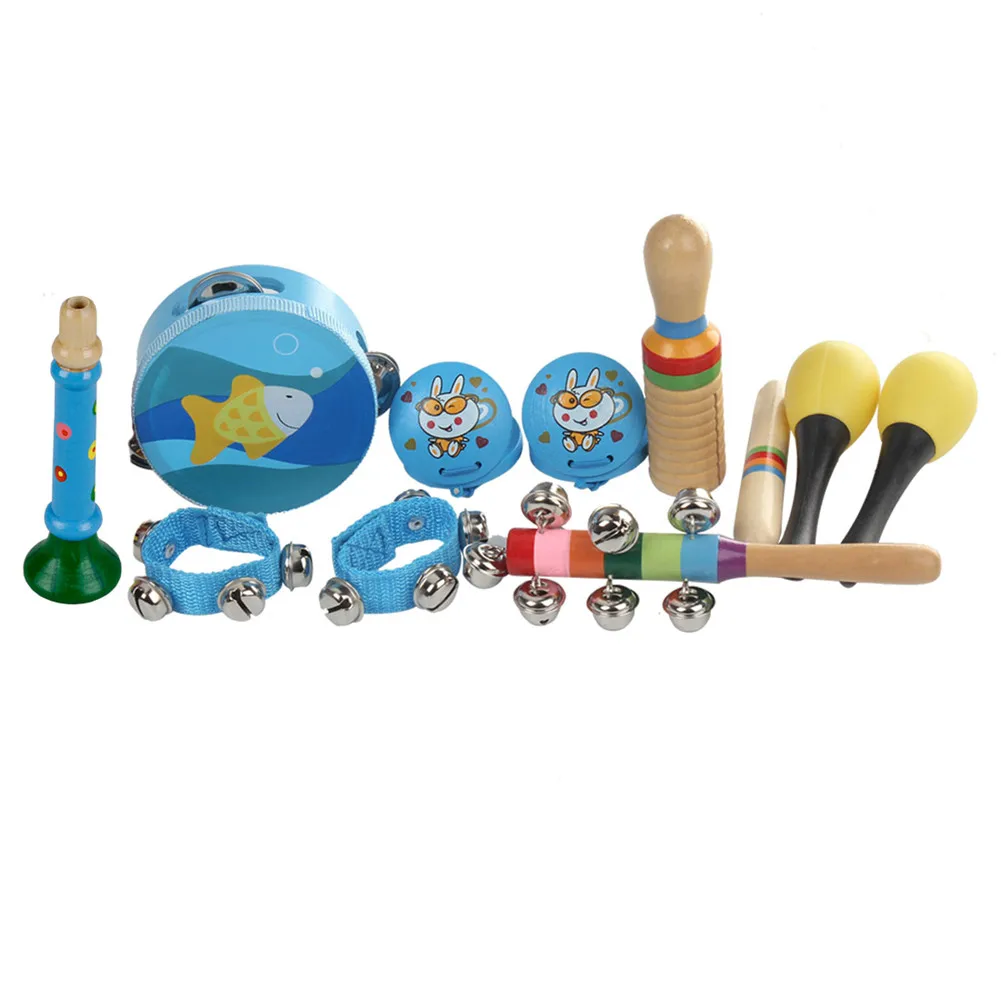 10 шт., набор ударных инструментов для детей разных цветов и рисунков, высокое качество
