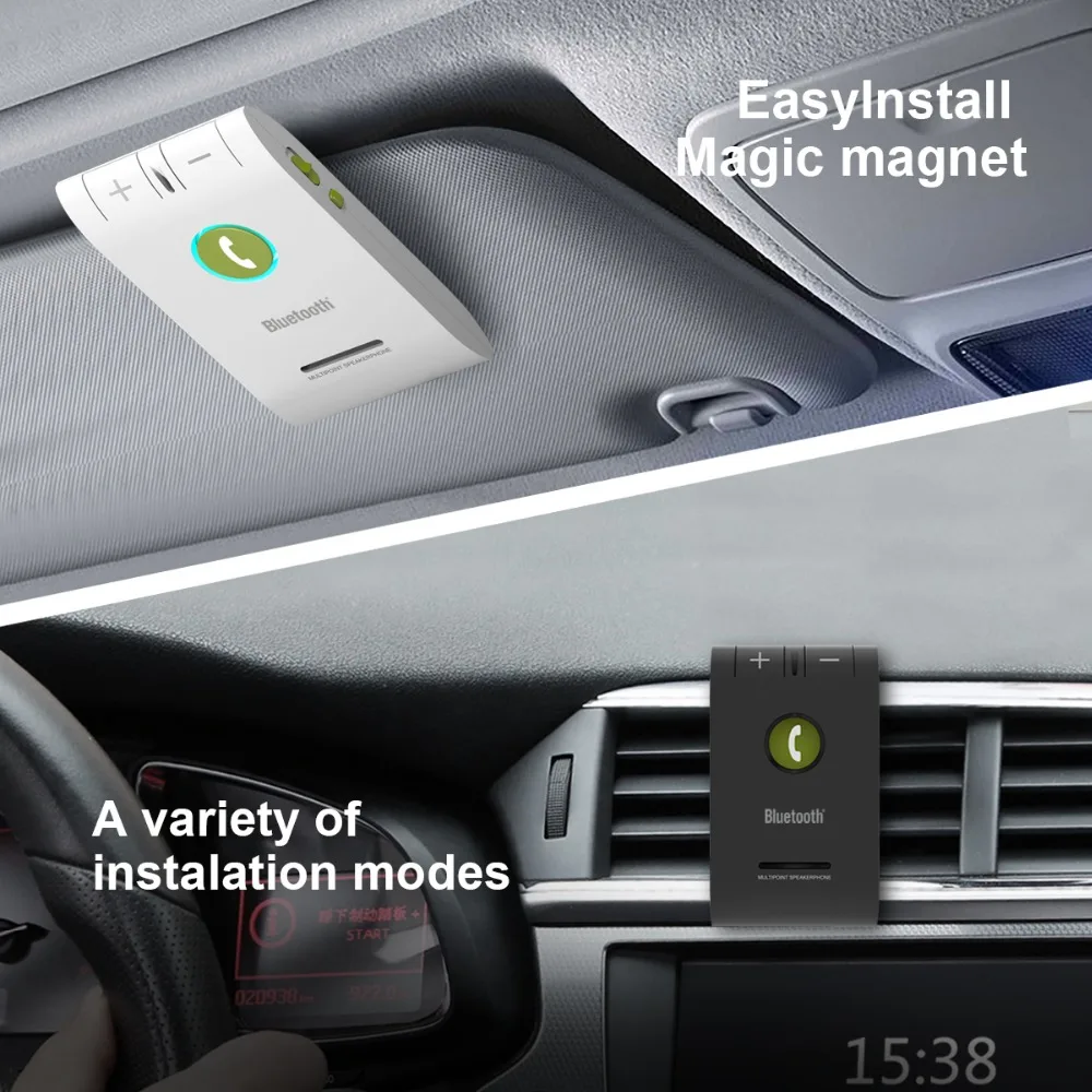 Siparnuo громкая связь в автомобиль Wilress Bluetooth Car Handsfree V4.1 свободная рука A2DP Шум