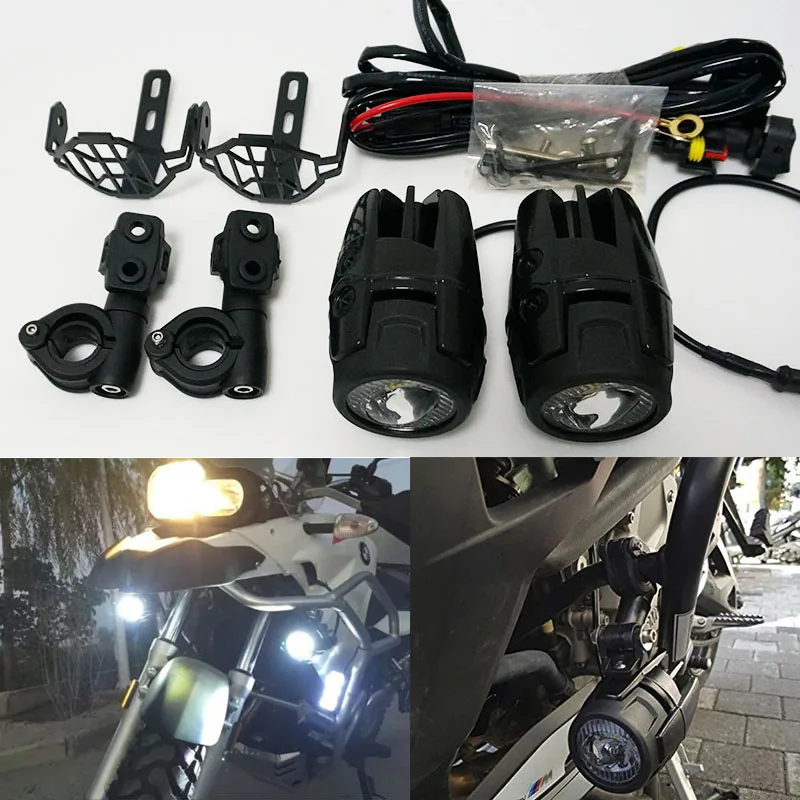 LED Auxiliary Lamp motorcycle fog lights Driving light Kits with