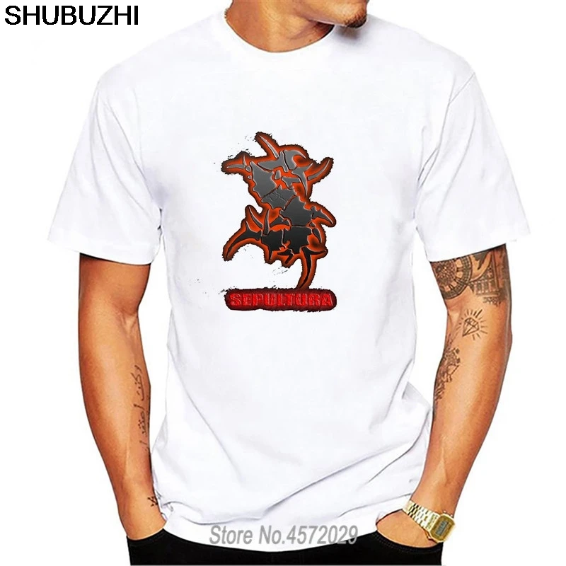 

SEPULTURA LOGO WHITE T SHIRT SOULFLY CAVALERA CONSPIRACY DEATH THRASH METAL