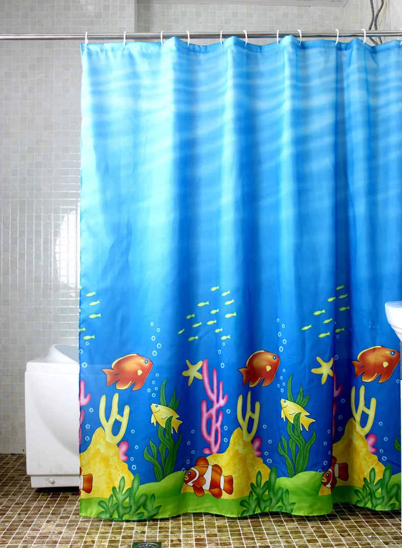 2014 NEW ! PEVA Waterproof Fashion Star Bathroom Shower curtain 180cm