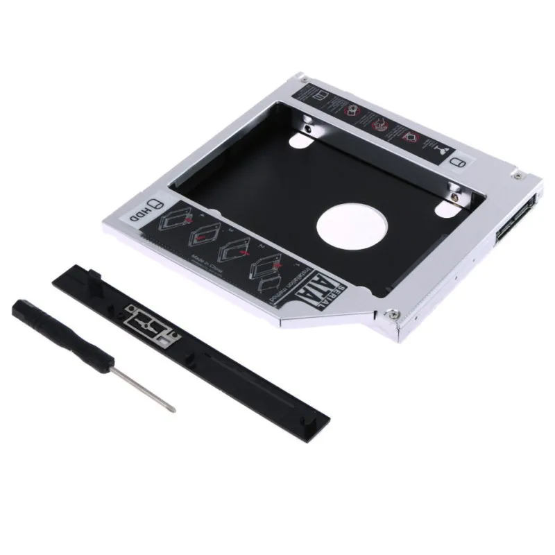 2nd HDD Caddy алюминиевый Optibay SATA 3 0 Корпус жесткого диска dvd-адаптер 2 5 SSD ТБ для