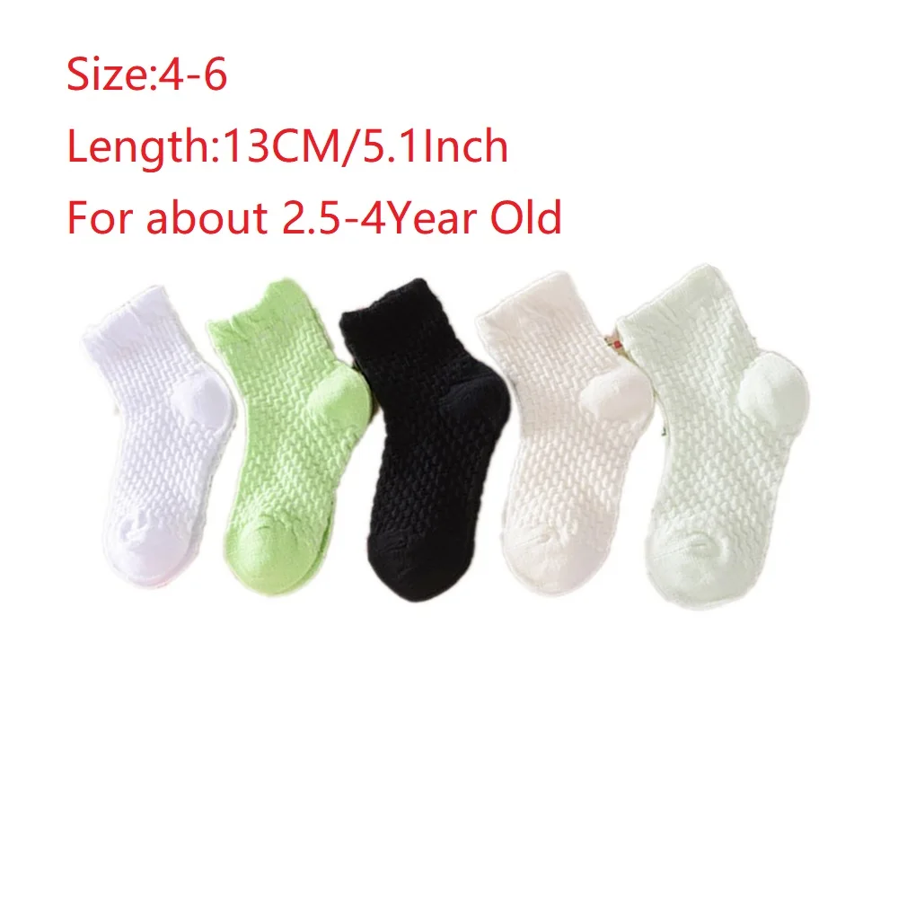 Boy Color Size L Однотонные носки для маленьких девочек хлопковые детские короткие носки по голень пузырьковая сетка для мальчиков, носки-лодочки дышащие летние детские гольфы - Цвет: Boy Color Size L