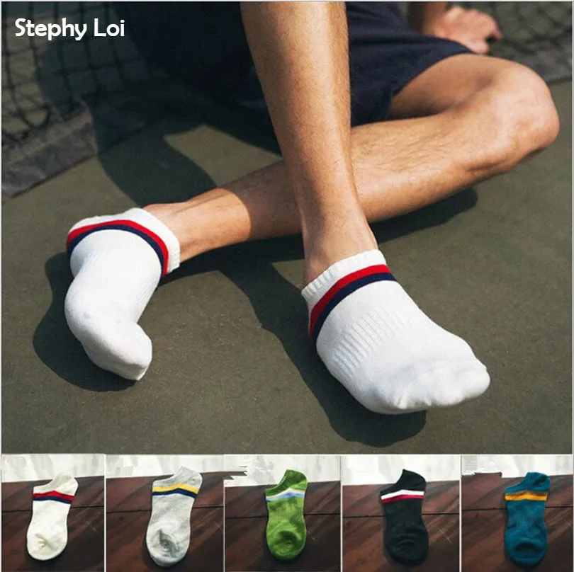 Buy 1 lot =5 pairs Plus Size New 2 Two Striped Cotton