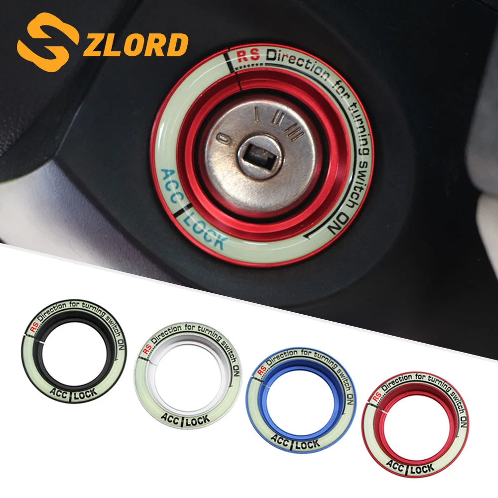 

Zlord Ignition Key Switch Ring Sticker for Focus 2 MK2 Key Hole Circle Stickers for Ford Focus 3 MK3 MK4 Kuga Everest