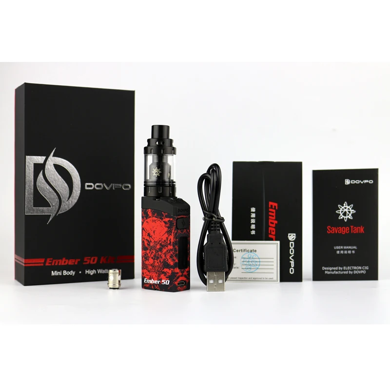 

Original Dovpo Ember 50 TC kit 1500mAh 50 W Box Mod with RTA Atomizer 50W Box Mod Vape