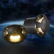 Завод прямых продаж 4 отверстие 85-265VAC 6 Вт светодиодный подземные лампы Открытый IP65 Водонепроницаемый утопленные лампы CE по ограничению на использование опасных материалов в производстве садовое освещение